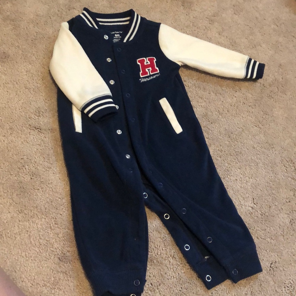 Carters baby boy fleece bodysuit